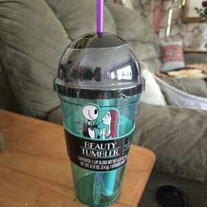 Disney Beauty Tumbler with Purple Straw